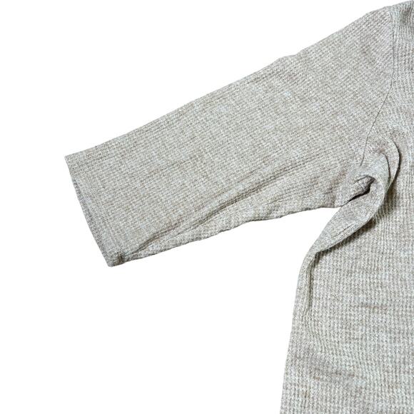 J Jill Wearever Collection Waffle Knit Stretch Cowl Neck Tunic Top Tan Size 2X - Picture 3 of 7